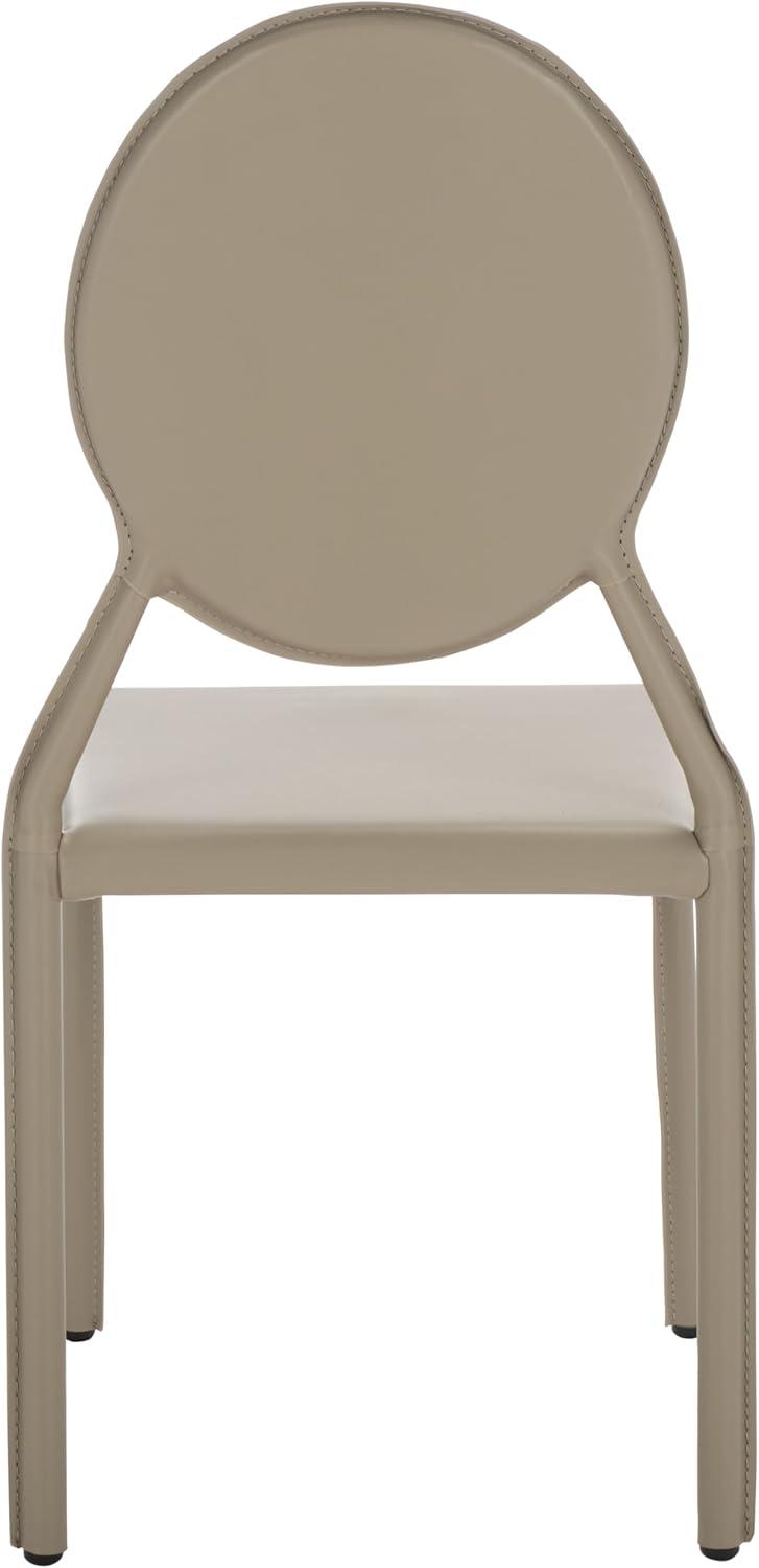 image:imageSafavieh Home Collection Warner MidCentury White Round Back Side ChairGrey