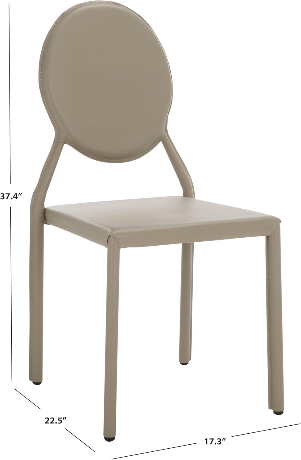 image:imageSafavieh Home Collection Warner MidCentury White Round Back Side ChairGrey