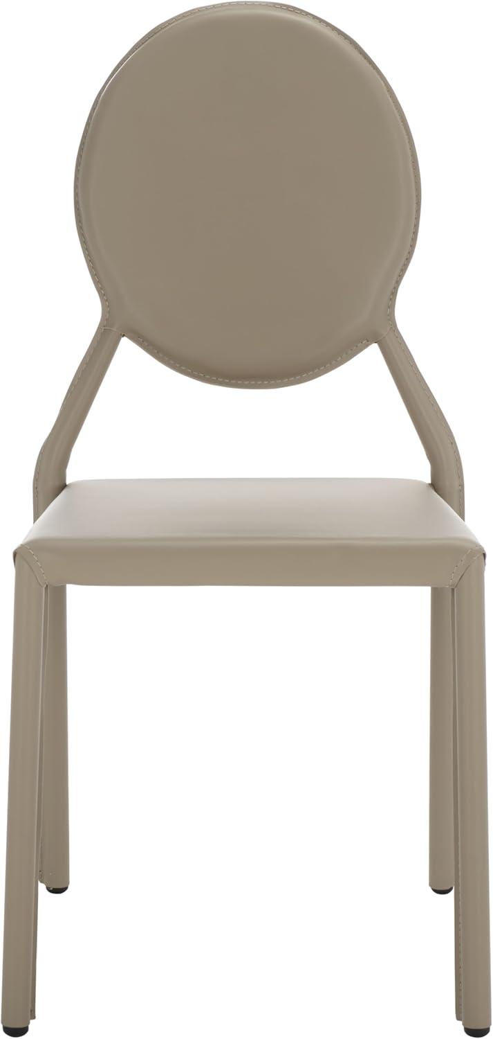 image:imageSafavieh Home Collection Warner MidCentury White Round Back Side ChairGrey