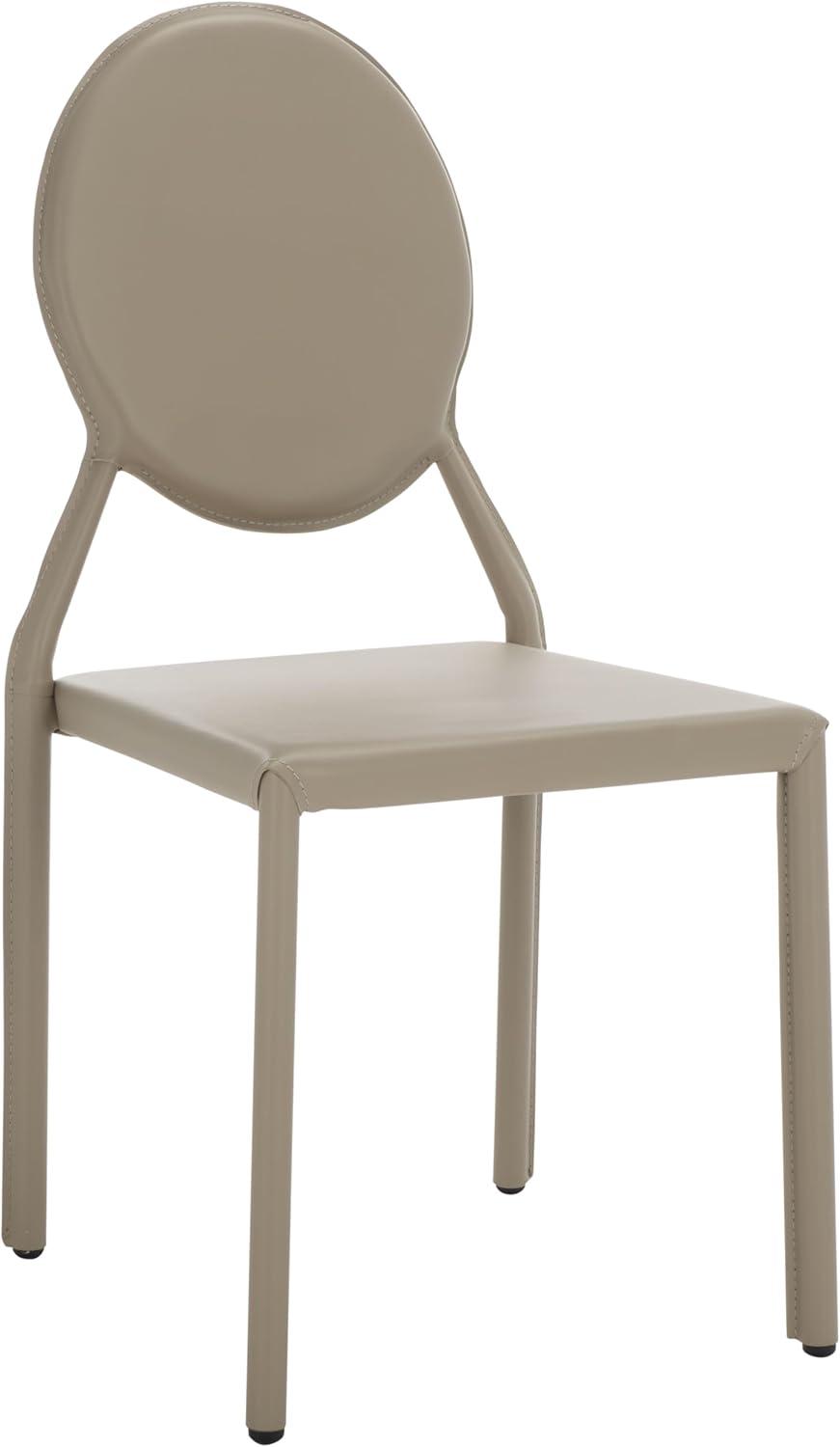 image:imageSafavieh Home Collection Warner MidCentury White Round Back Side ChairGrey