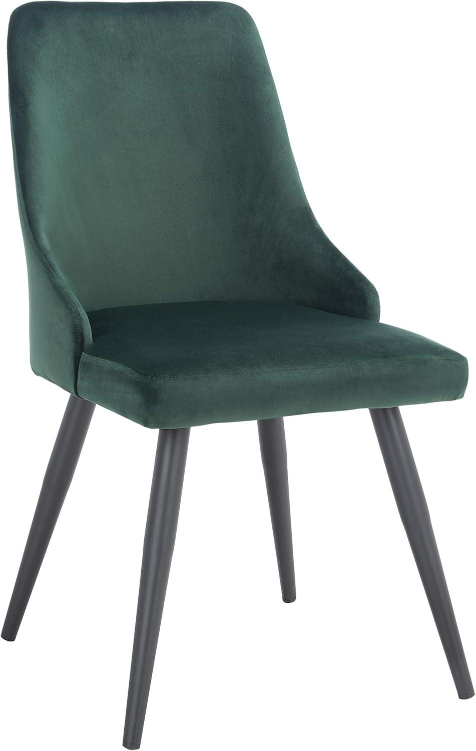 image:imageSafavieh Home Collection Zoi Velvet 19inch Set of 2 Dining Chair TaupeBlackMalachite Green Black