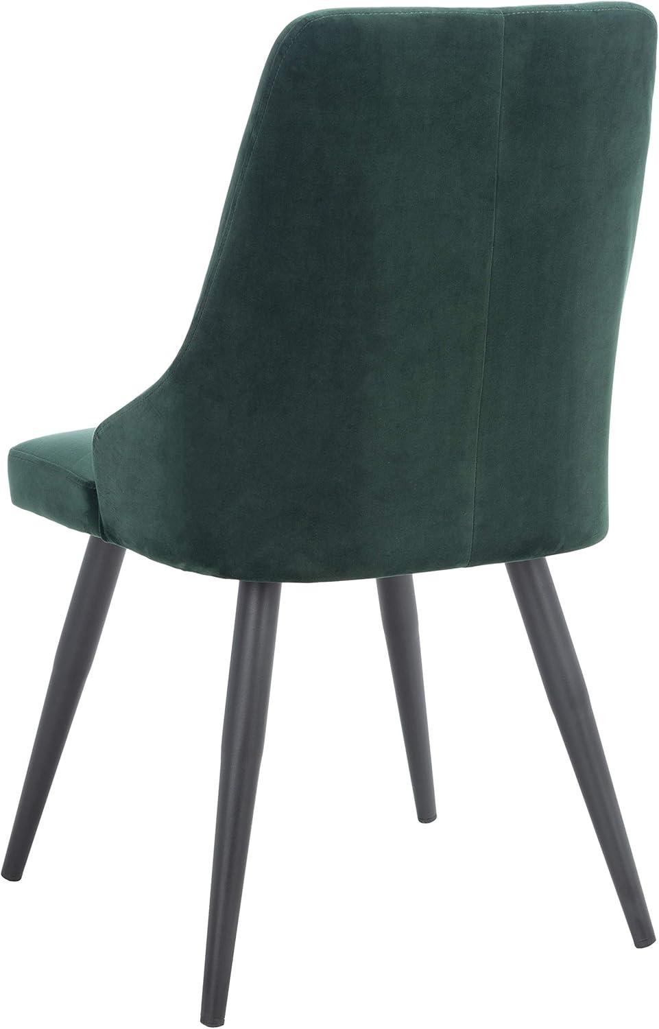 image:imageSafavieh Home Collection Zoi Velvet 19inch Set of 2 Dining Chair TaupeBlackMalachite Green Black