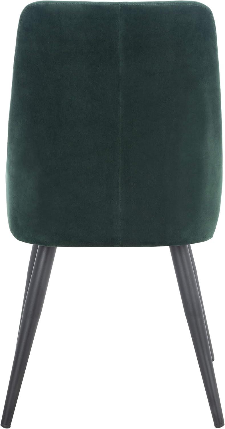 image:imageSafavieh Home Collection Zoi Velvet 19inch Set of 2 Dining Chair TaupeBlackMalachite Green Black