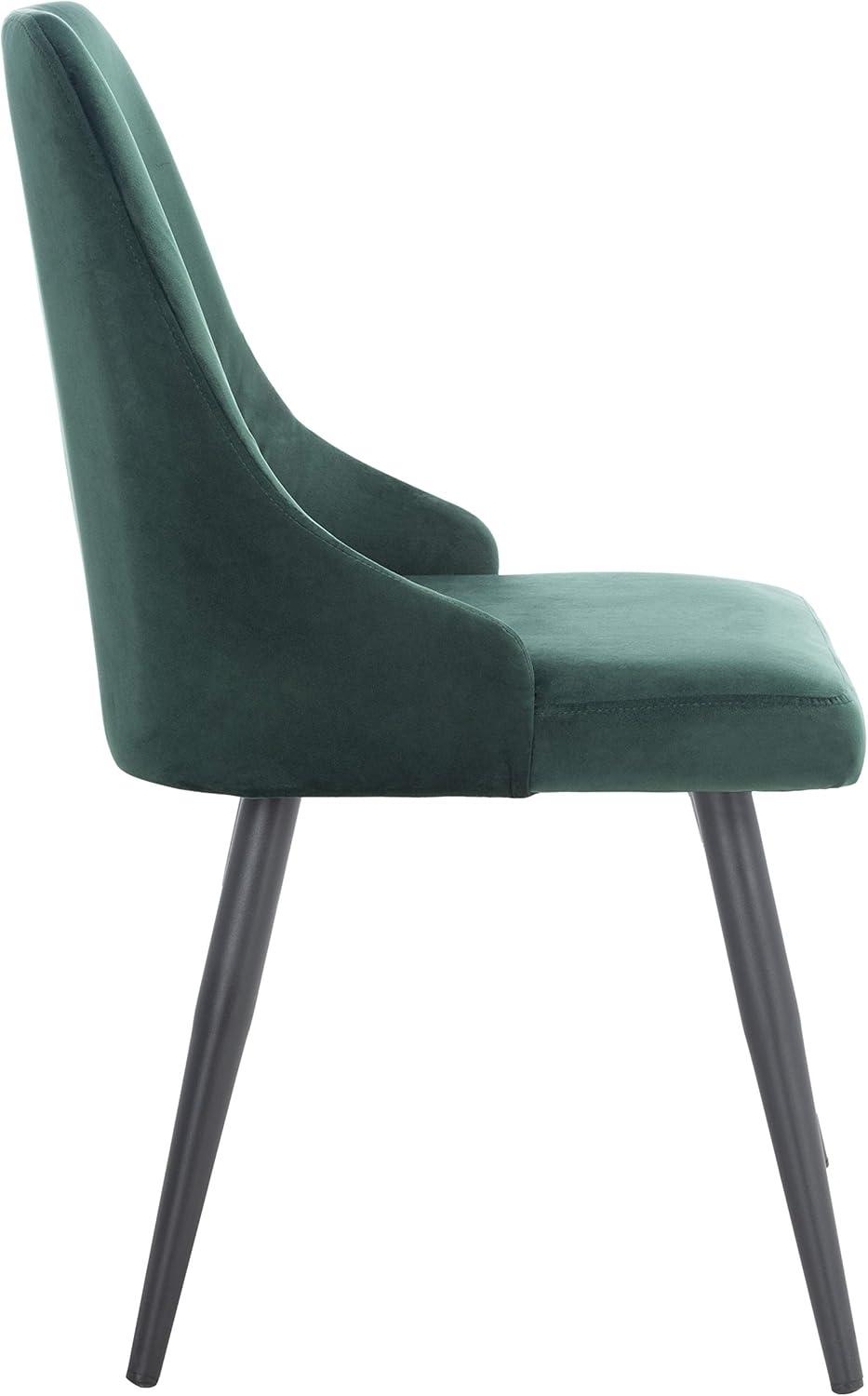 image:imageSafavieh Home Collection Zoi Velvet 19inch Set of 2 Dining Chair TaupeBlackMalachite Green Black