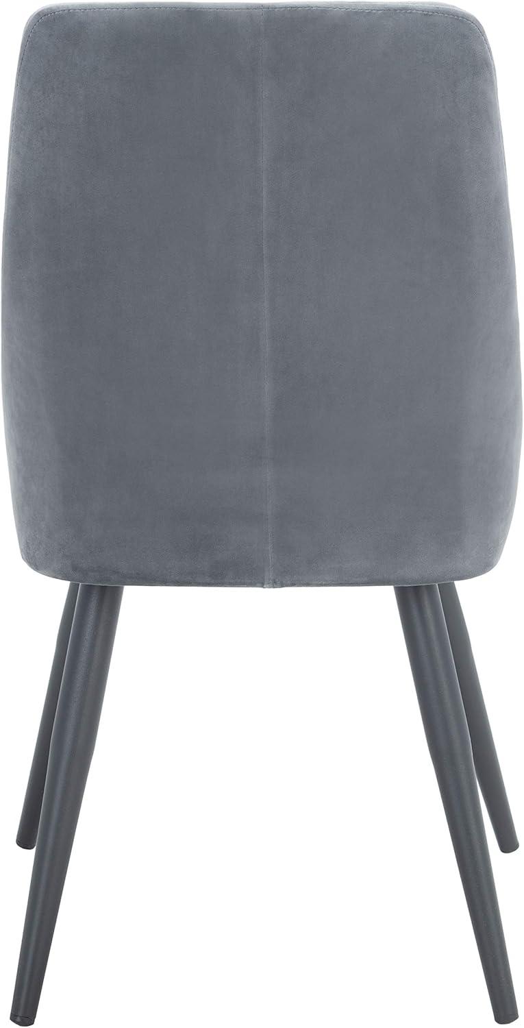 image:imageSafavieh Home Collection Zoi Velvet 19inch Set of 2 Dining Chair TaupeBlackSlate Grey Black