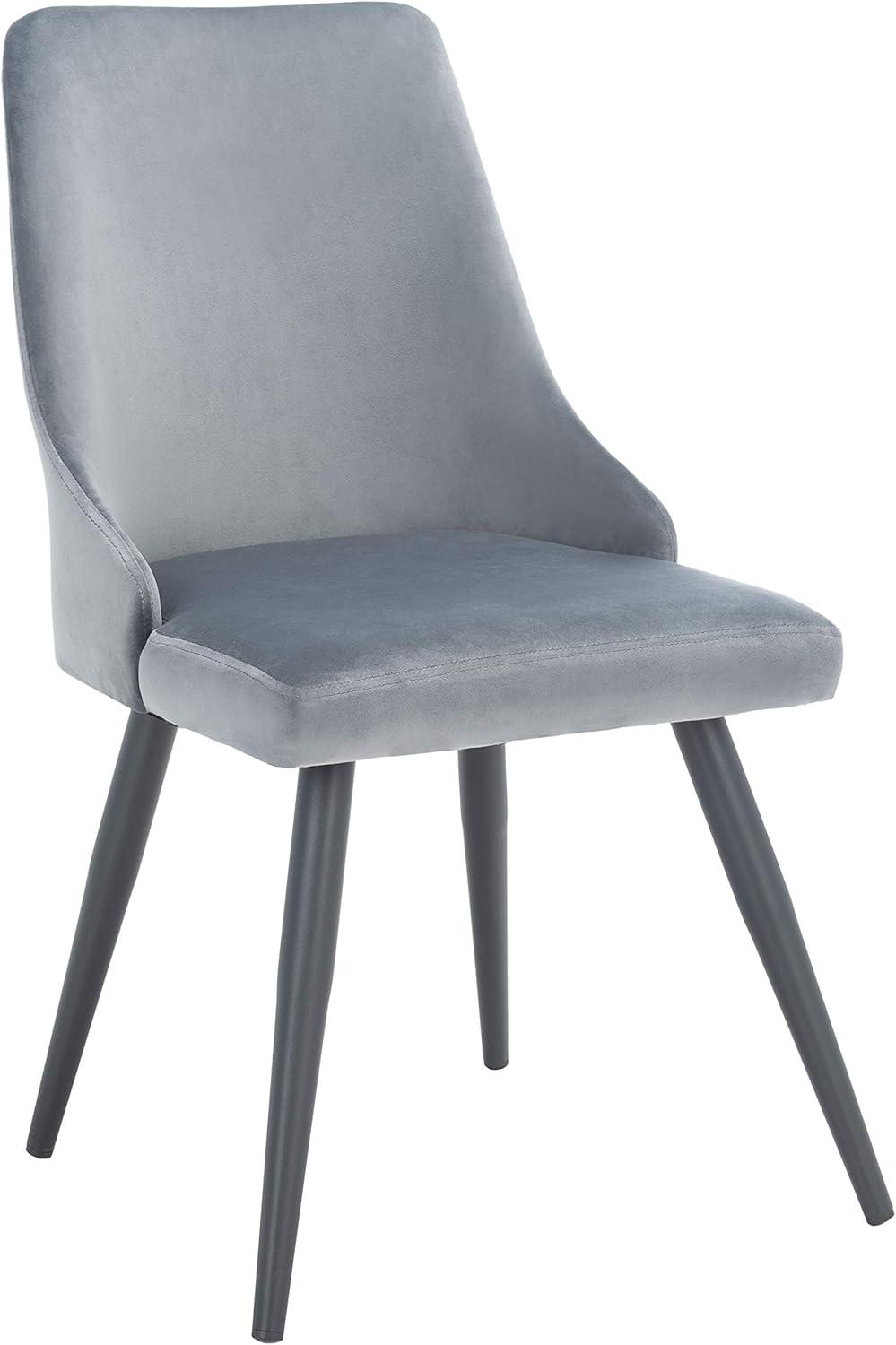 image:imageSafavieh Home Collection Zoi Velvet 19inch Set of 2 Dining Chair TaupeBlackSlate Grey Black
