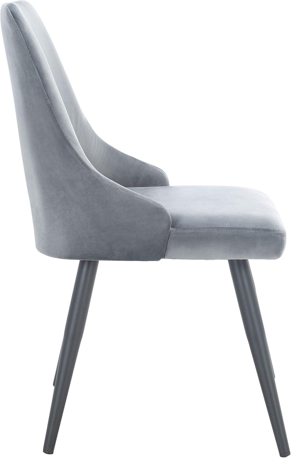 image:imageSafavieh Home Collection Zoi Velvet 19inch Set of 2 Dining Chair TaupeBlackSlate Grey Black