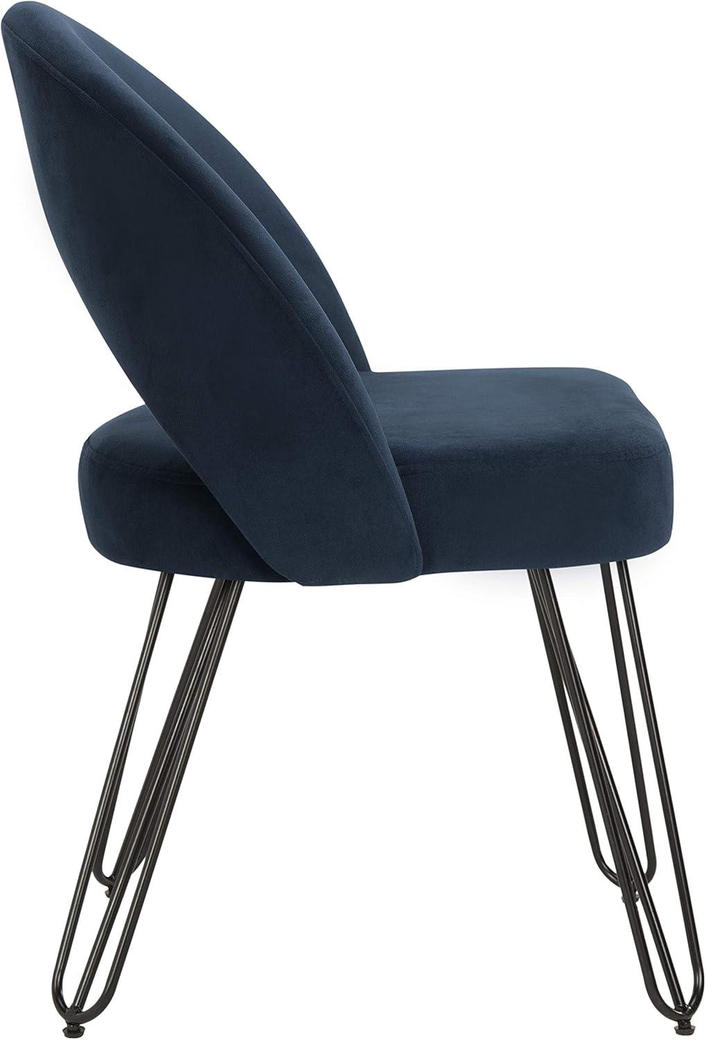 image:imageSafavieh Home Jora Retro Cream Velvet and Matte Black Side Chair Set of 2Navy