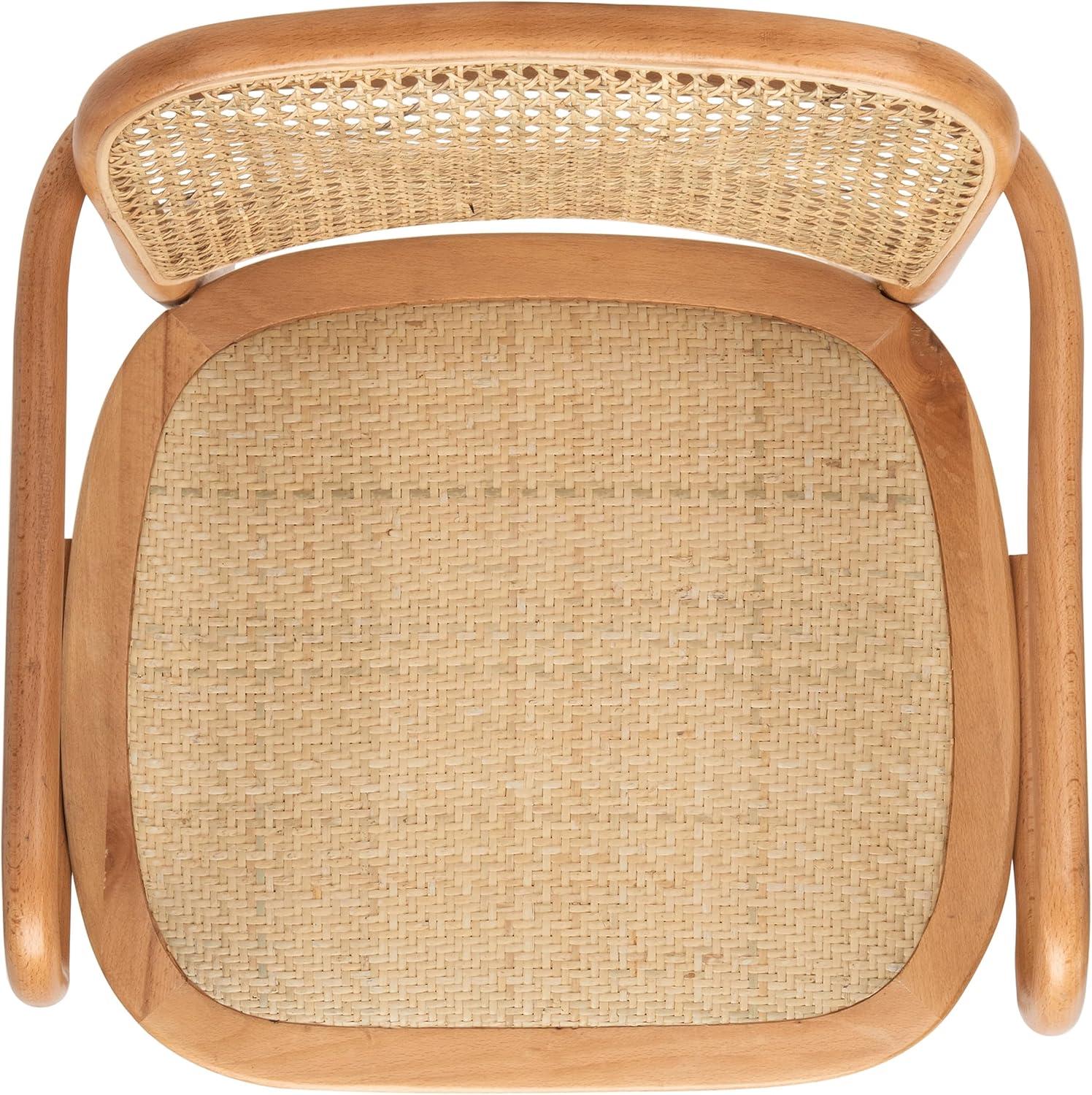 image:imageSafavieh Home Keiko White and Natural Cane Dining ChairNatural