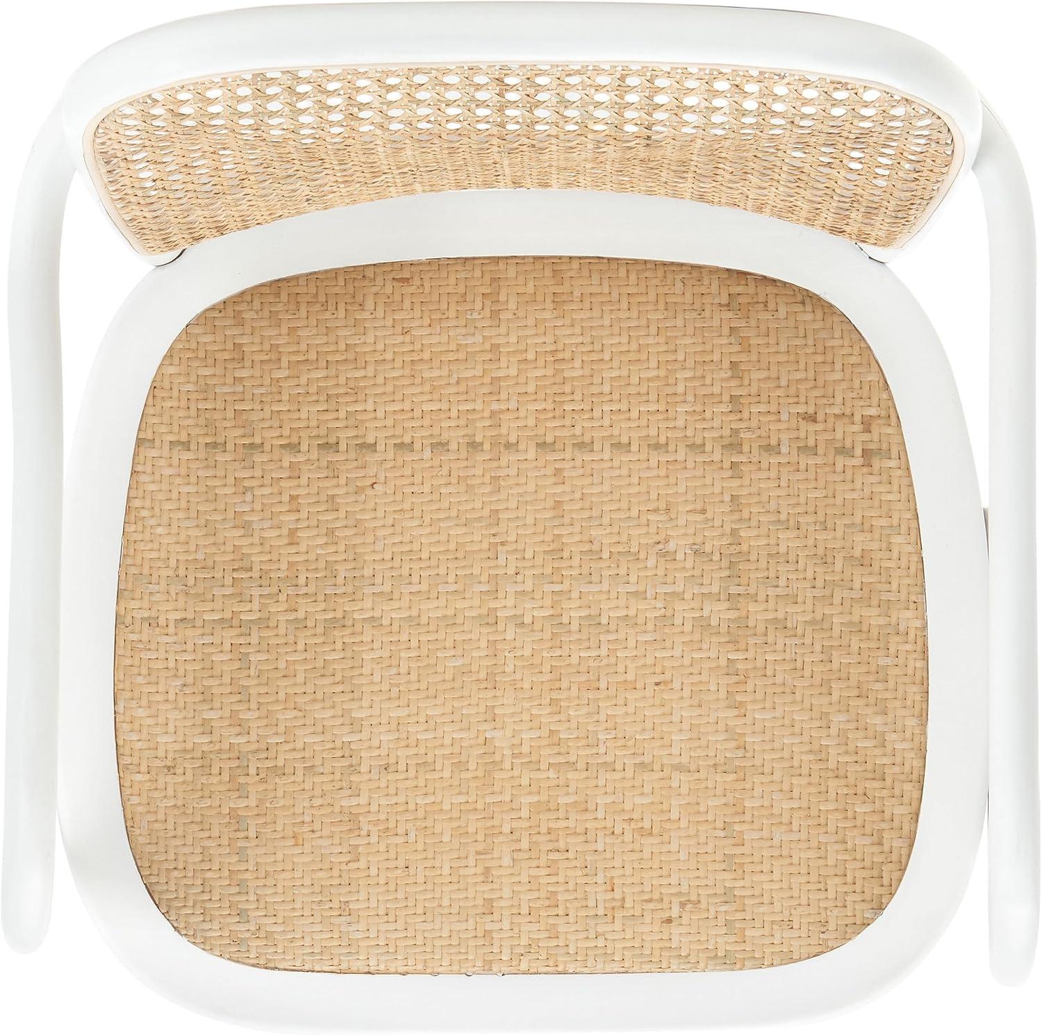 image:imageSafavieh Home Keiko White and Natural Cane Dining ChairWhite Natural