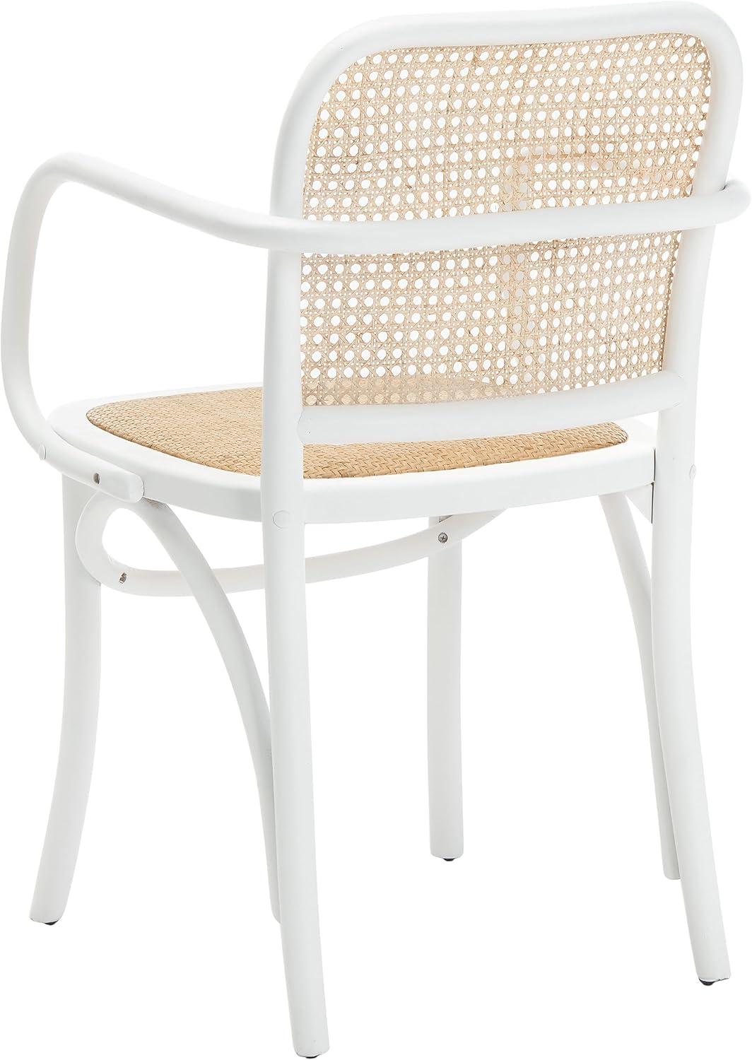 image:imageSafavieh Home Keiko White and Natural Cane Dining ChairWhite Natural