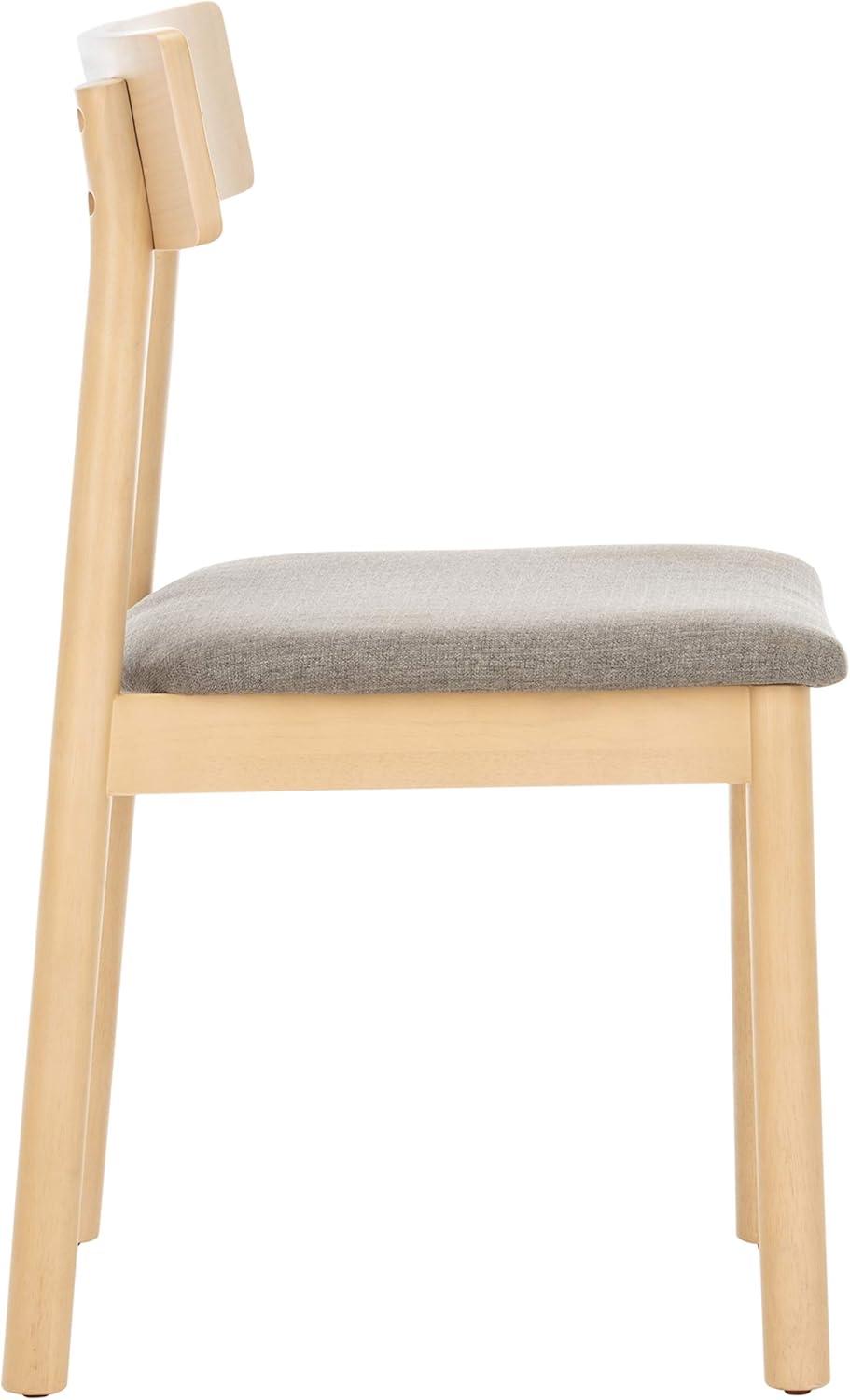 image:imageSafavieh Home Lizette Retro White Oak and Grey Cushion Dining Chair Set of 2