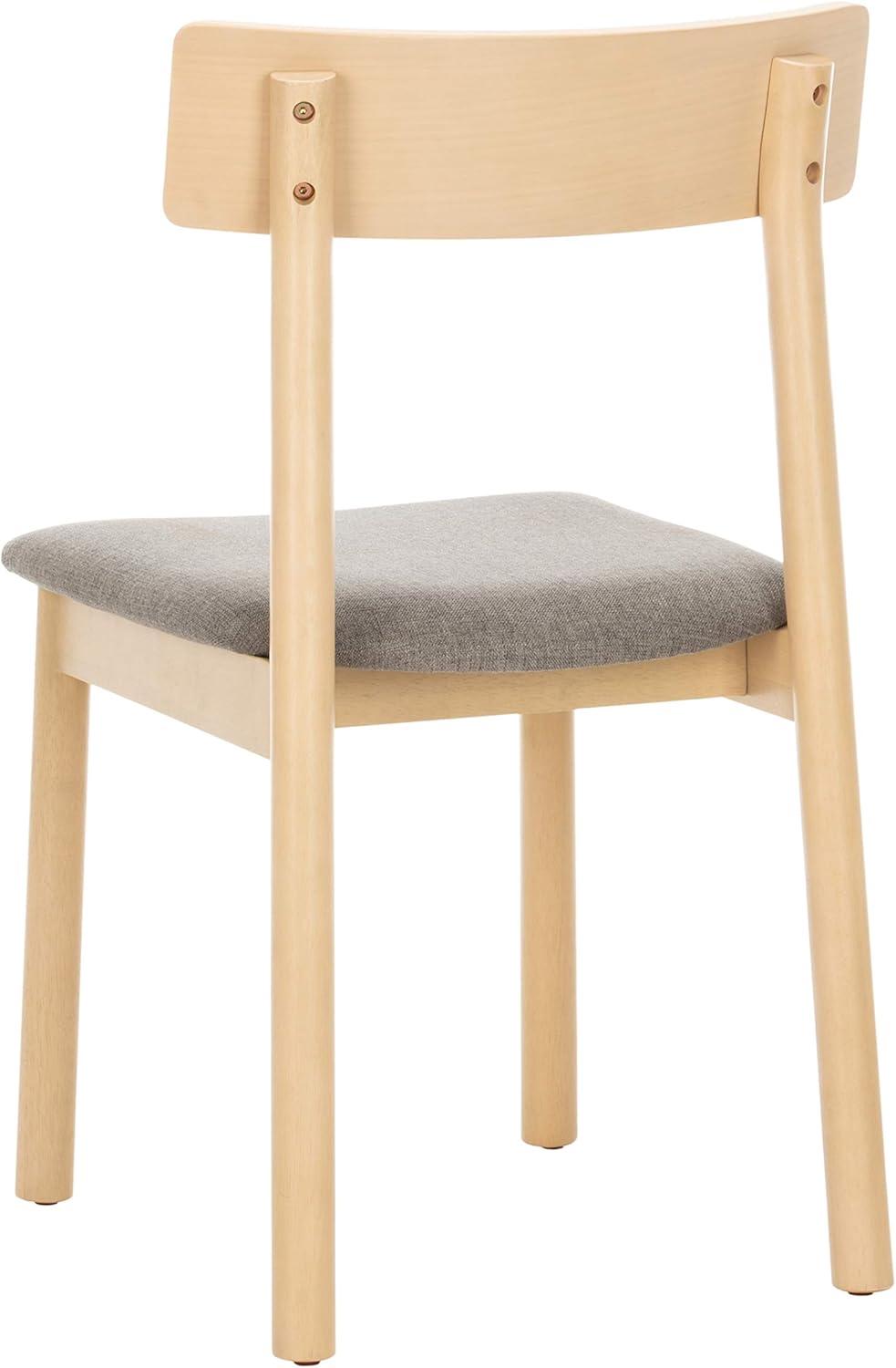image:imageSafavieh Home Lizette Retro White Oak and Grey Cushion Dining Chair Set of 2