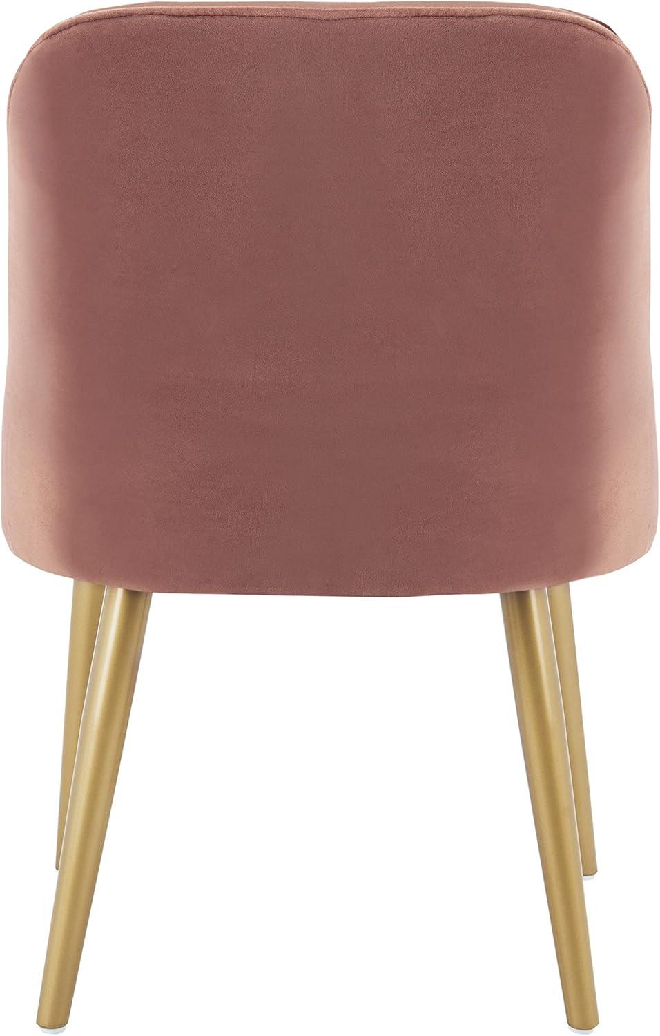 image:imageSafavieh Home Lulu MidCentury Dusty Rose Velvet and Gold Dining Chair Set of 2Dusty Rose Gold