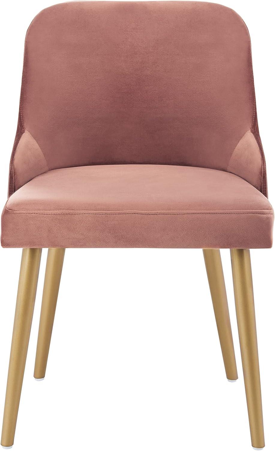 image:imageSafavieh Home Lulu MidCentury Dusty Rose Velvet and Gold Dining Chair Set of 2Dusty Rose Gold