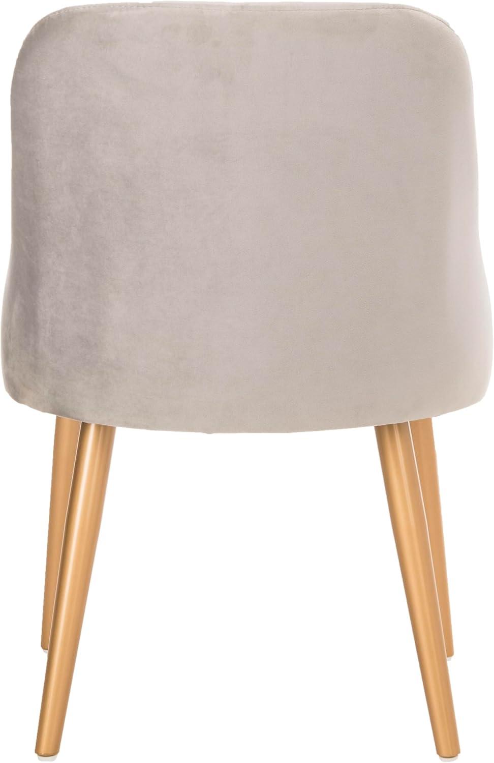 image:imageSafavieh Home Lulu MidCentury Dusty Rose Velvet and Gold Dining Chair Set of 2Grey Gold