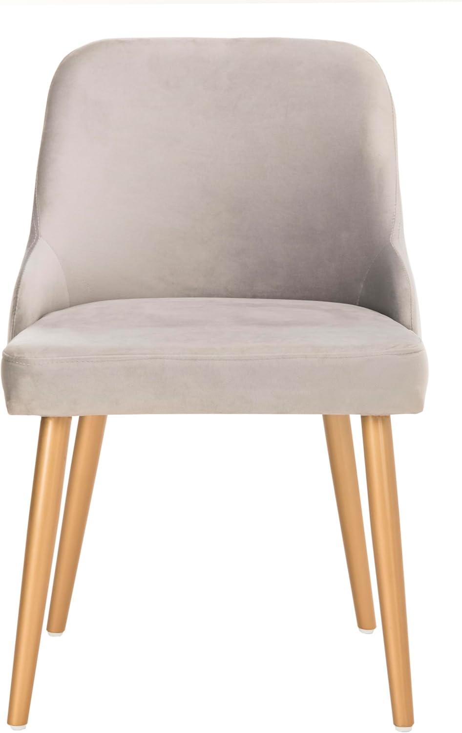 image:imageSafavieh Home Lulu MidCentury Dusty Rose Velvet and Gold Dining Chair Set of 2Grey Gold