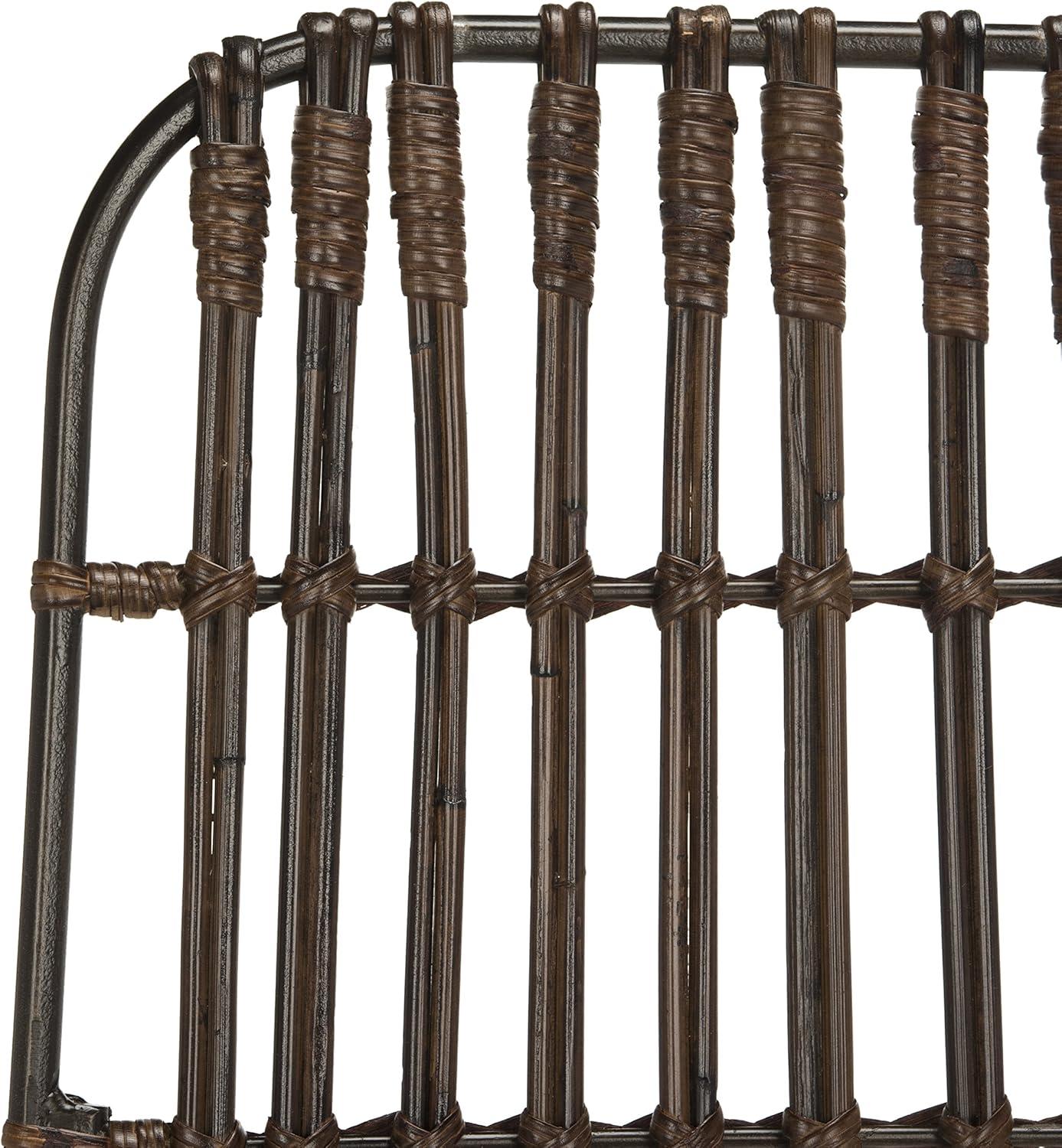 image:imageSafavieh Home Minerva Brown and Black Wicker Dining Chair Set of 2Brown Black