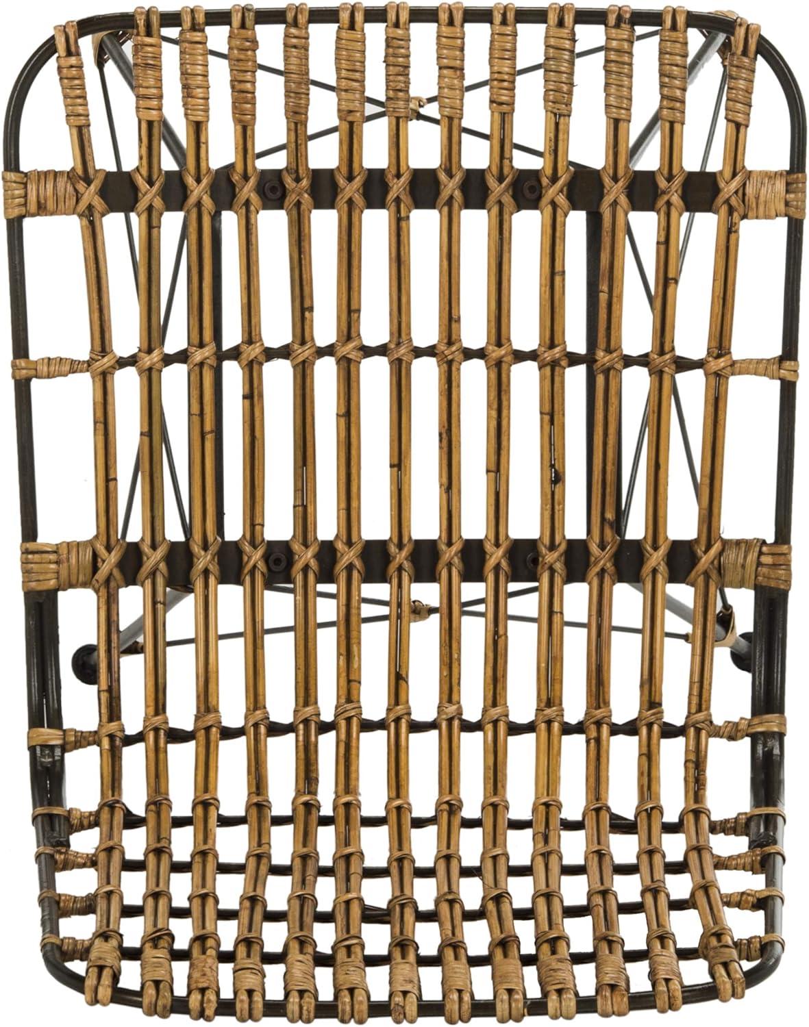 image:imageSafavieh Home Minerva Brown and Black Wicker Dining Chair Set of 2Natural Black