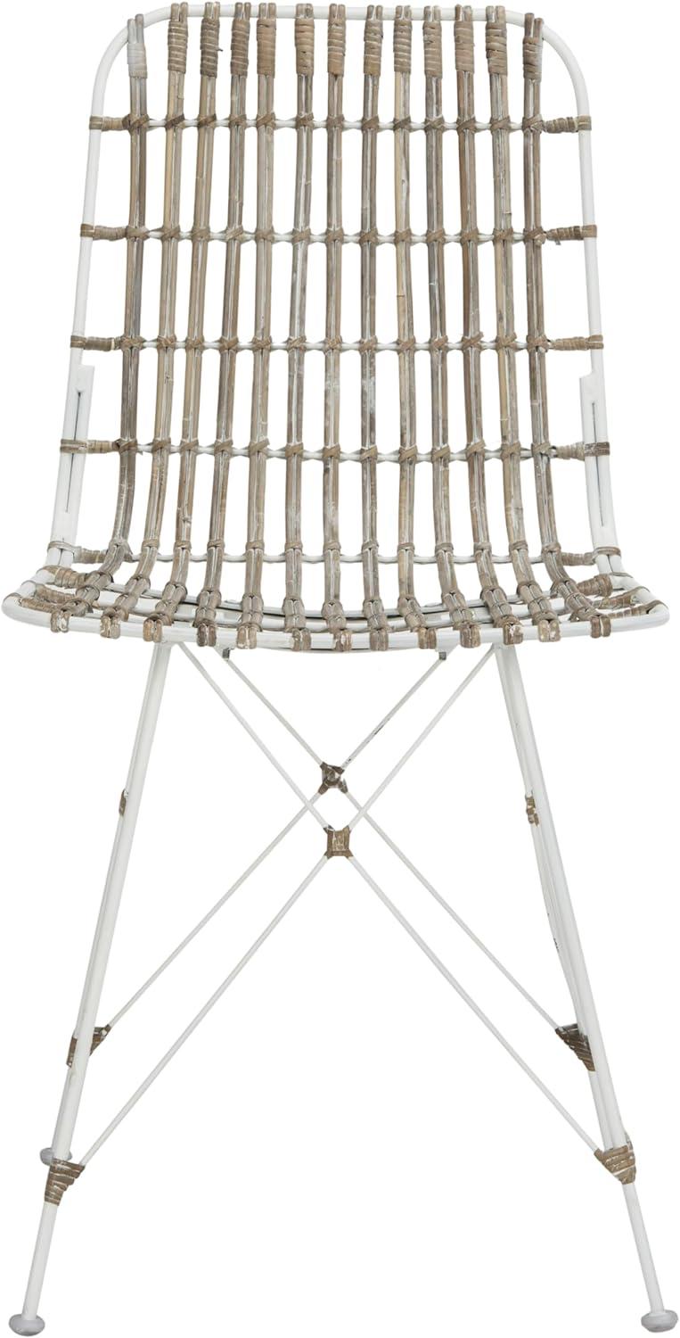 image:imageSafavieh Home Minerva Brown and Black Wicker Dining Chair Set of 2White White