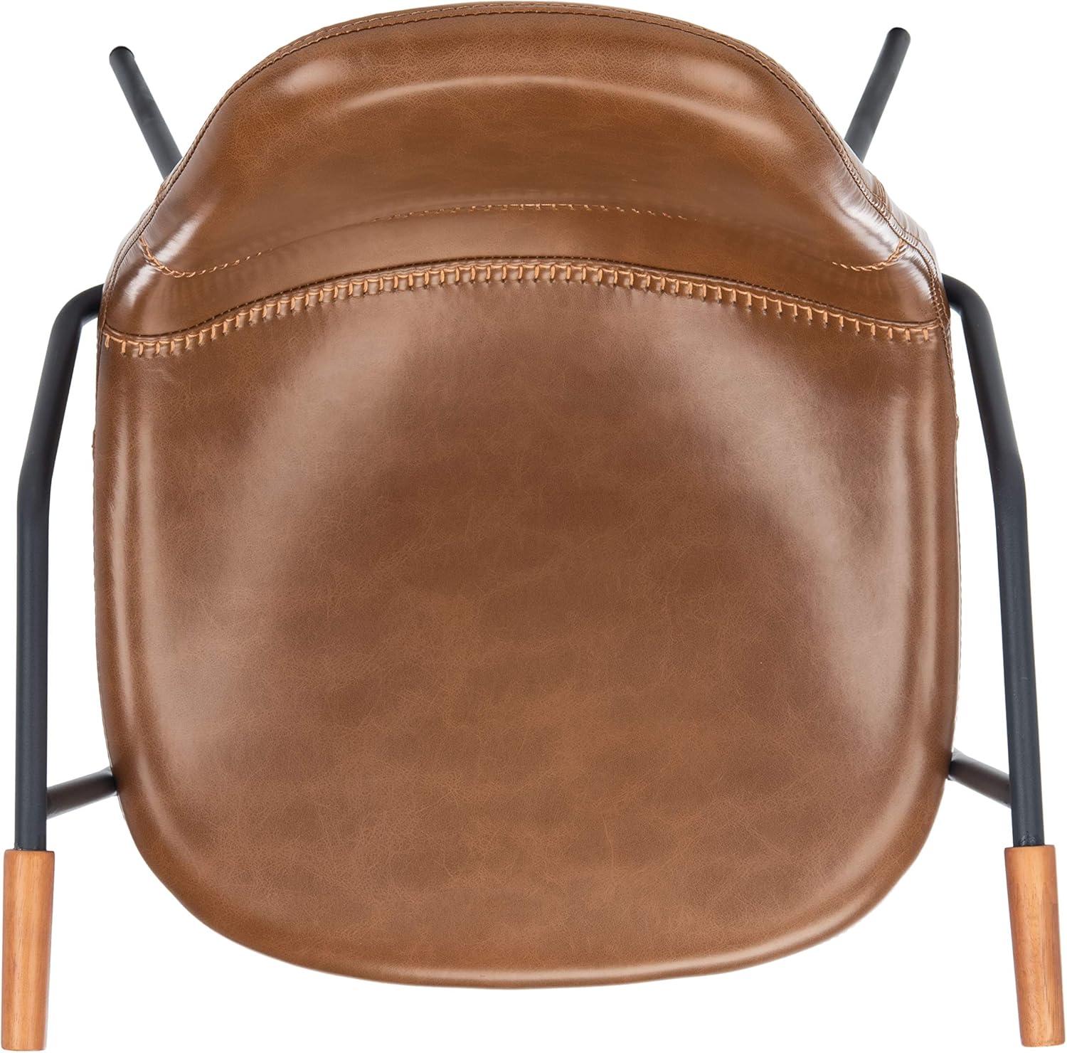 image:imageSafavieh Home Tanner MidCentury Olive Faux Leather and Black Dining Chair Set of 2Cognac Black