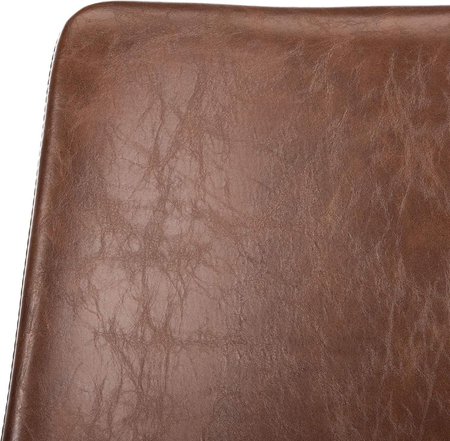 image:imageSafavieh Home Terra MidCentury Modern Black Faux Leather and Black Dining Chair Set of 2Light Brown Black