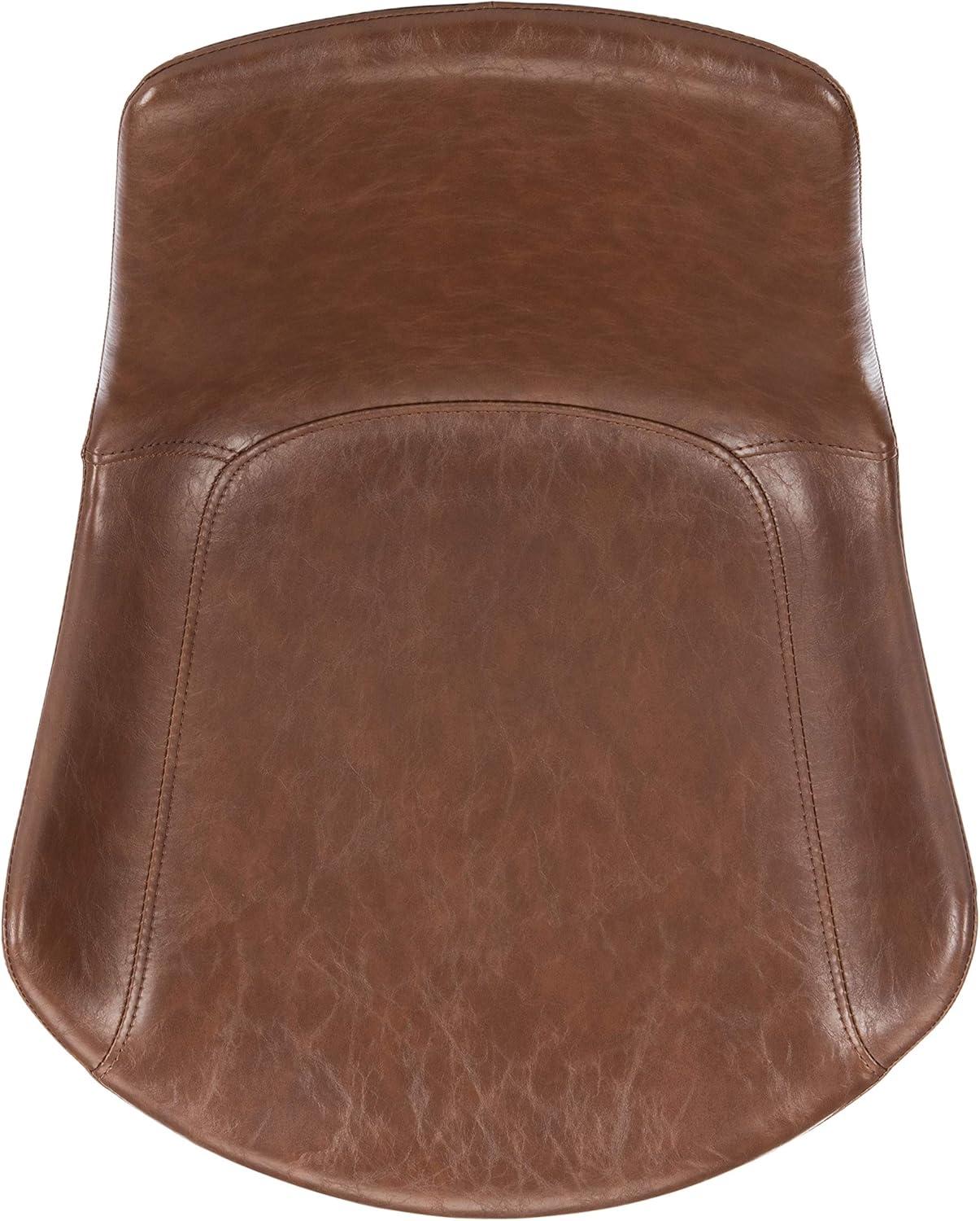 image:imageSafavieh Home Terra MidCentury Modern Black Faux Leather and Black Dining Chair Set of 2Light Brown Black