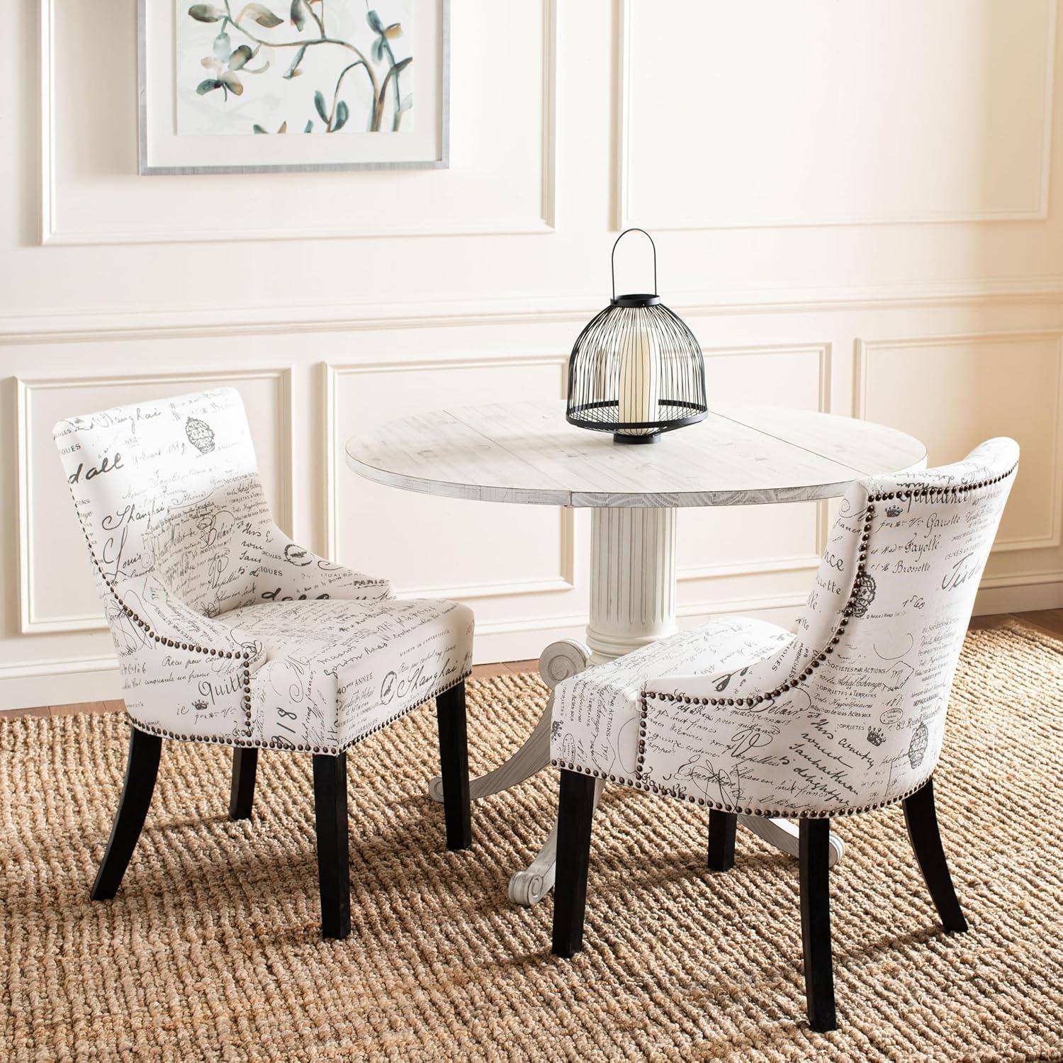 image:imageSafavieh Mercer Collection Christine Nailhead Dining Chair Set of 2White Grey