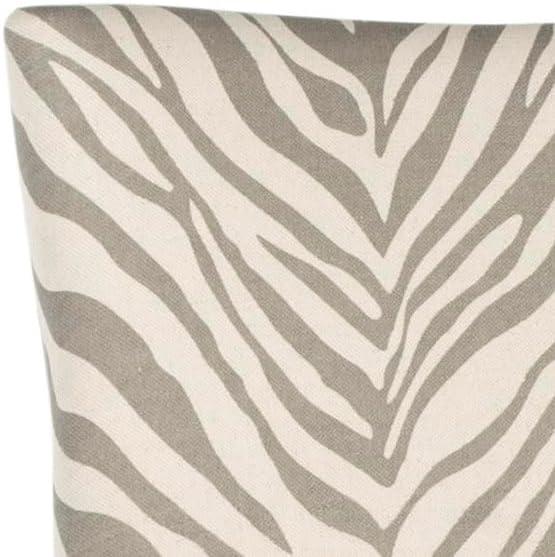 image:imageSafavieh Mercer Collection Eva and White Striped Dining Chair with Trim Nail Head GreyIvory Grey