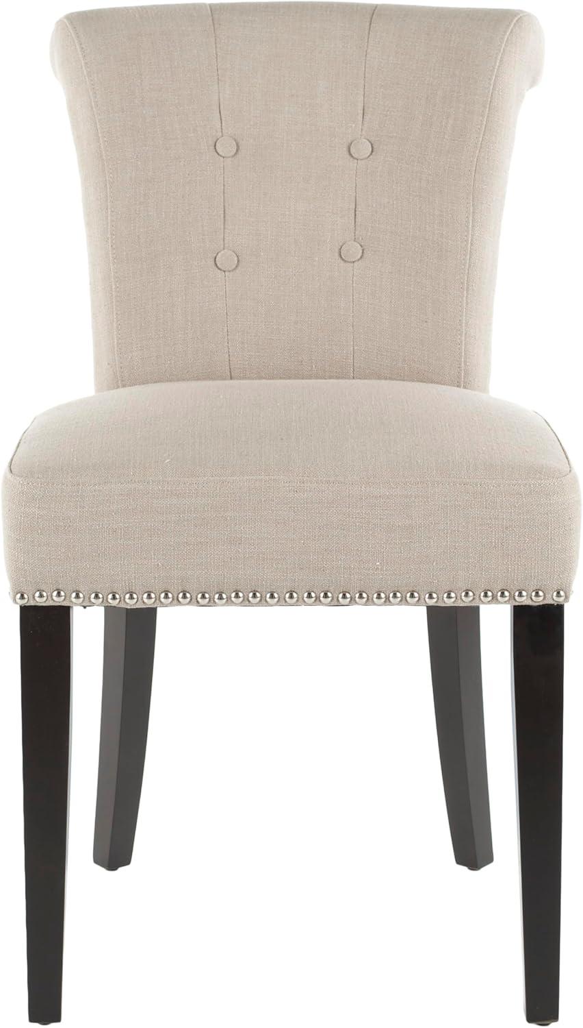 image:imageSafavieh Mercer Collection Matthew Beige Linen Dining Chair Set of 2True Taupe