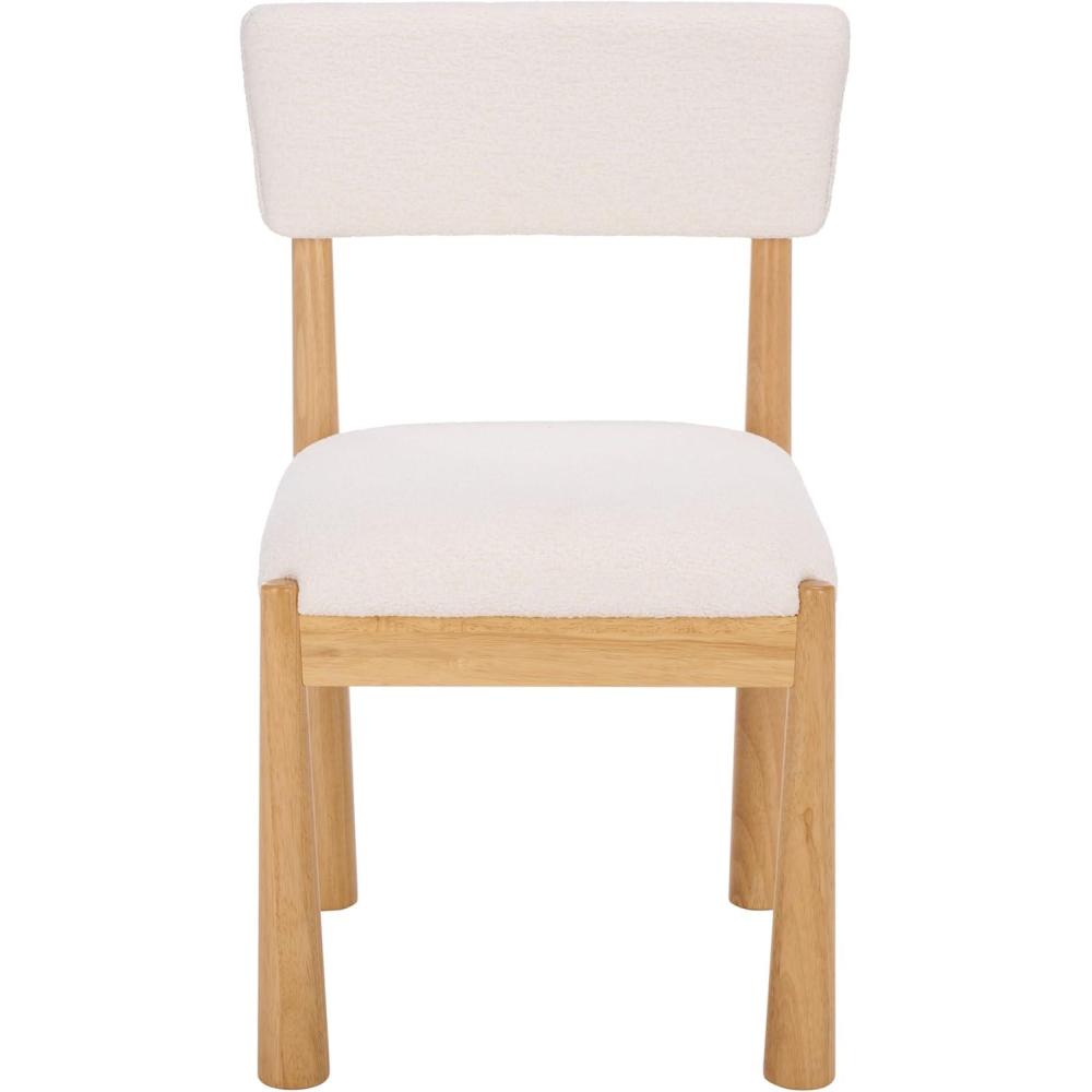 image:imageSAFAVIEH Home Collection  Koki Black amp White Upholstered Dining Chair Padded Seat amp Back DCH9222CNaturalWhite