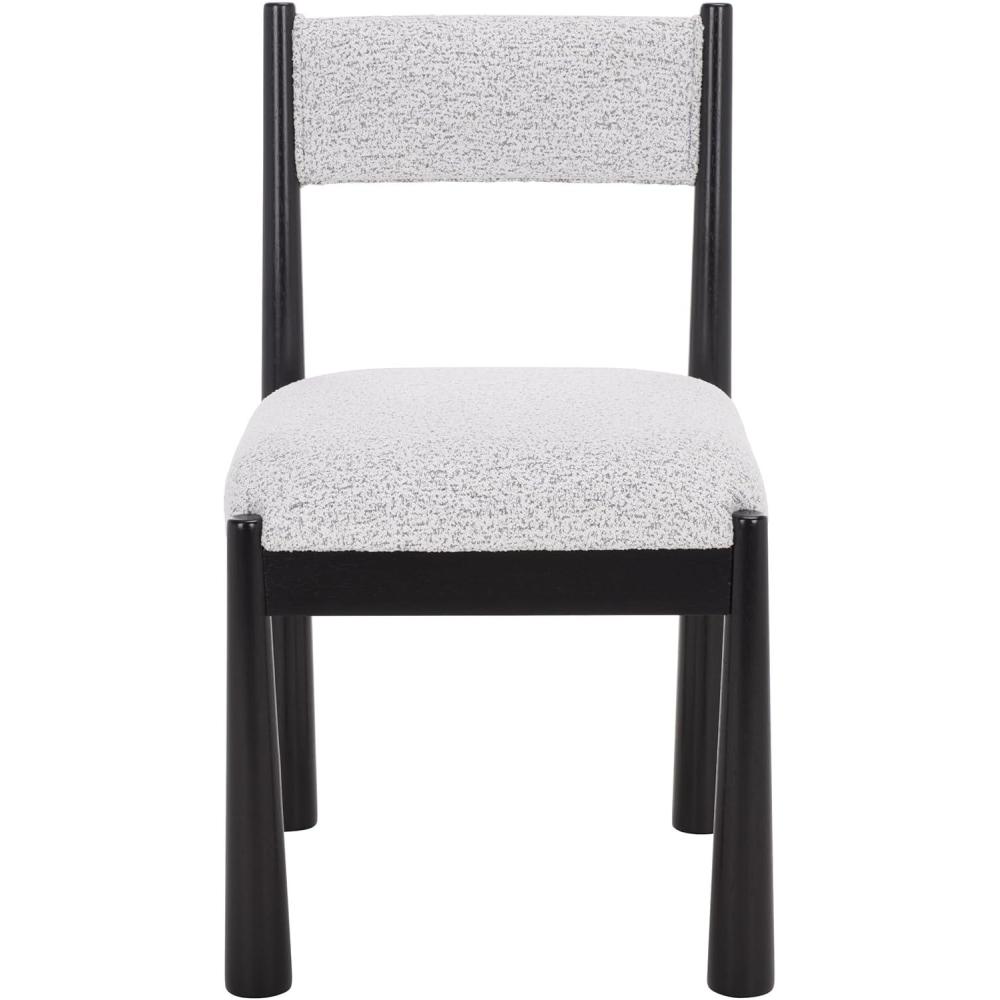 image:imageSAFAVIEH Home Collection Makiko Natural amp White Upholstered Dining Chair Padded Seat amp Back DCH9221ABlackWhite