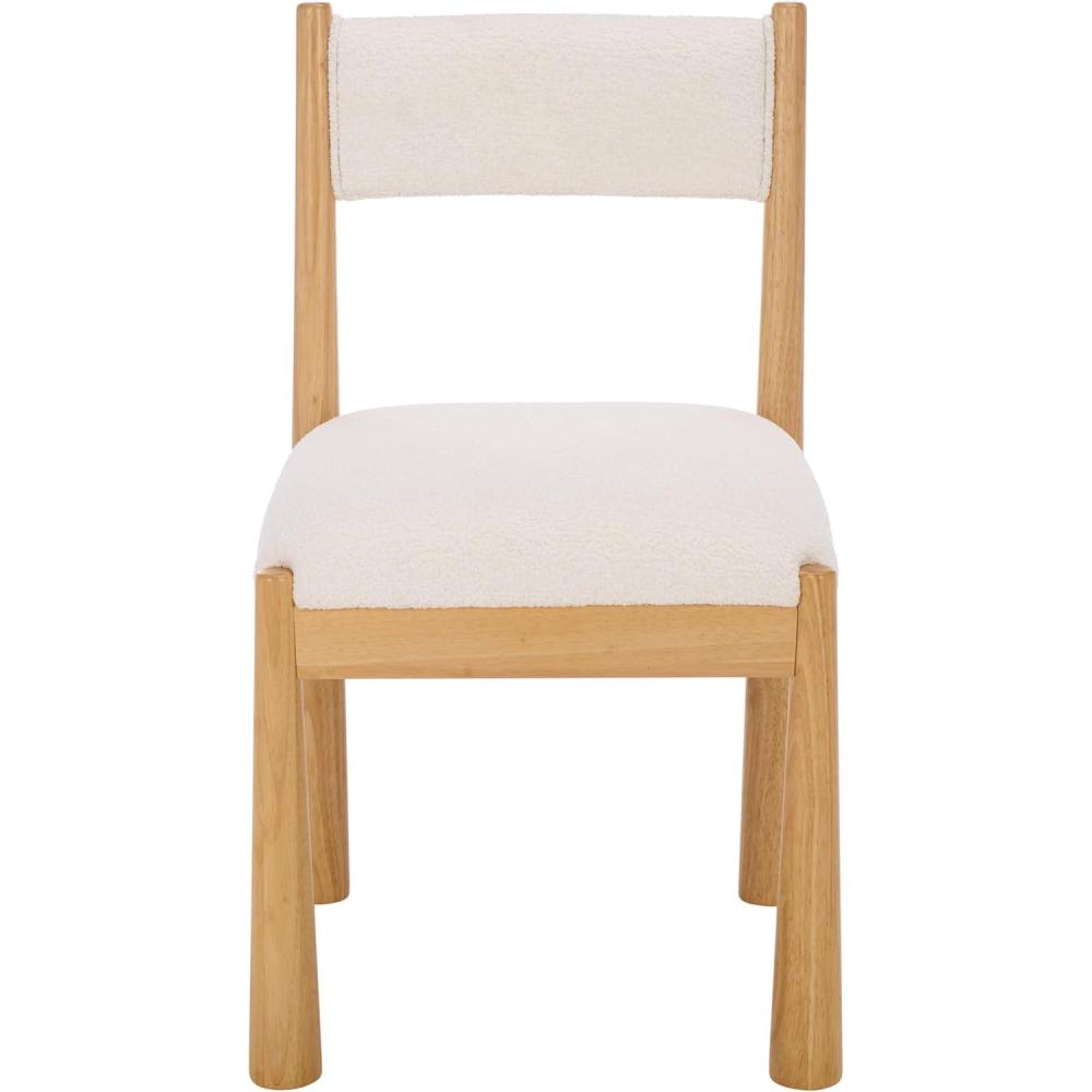 image:imageSAFAVIEH Home Collection Makiko Natural amp White Upholstered Dining Chair Padded Seat amp Back DCH9221ANaturalWhite