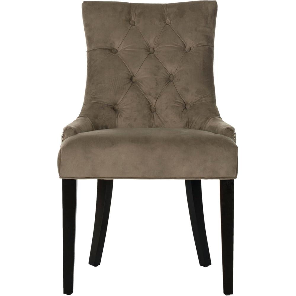 image:imageSAFAVIEH Mercer Collection Heather Beige Linen Nailhead Dining ChairGrey