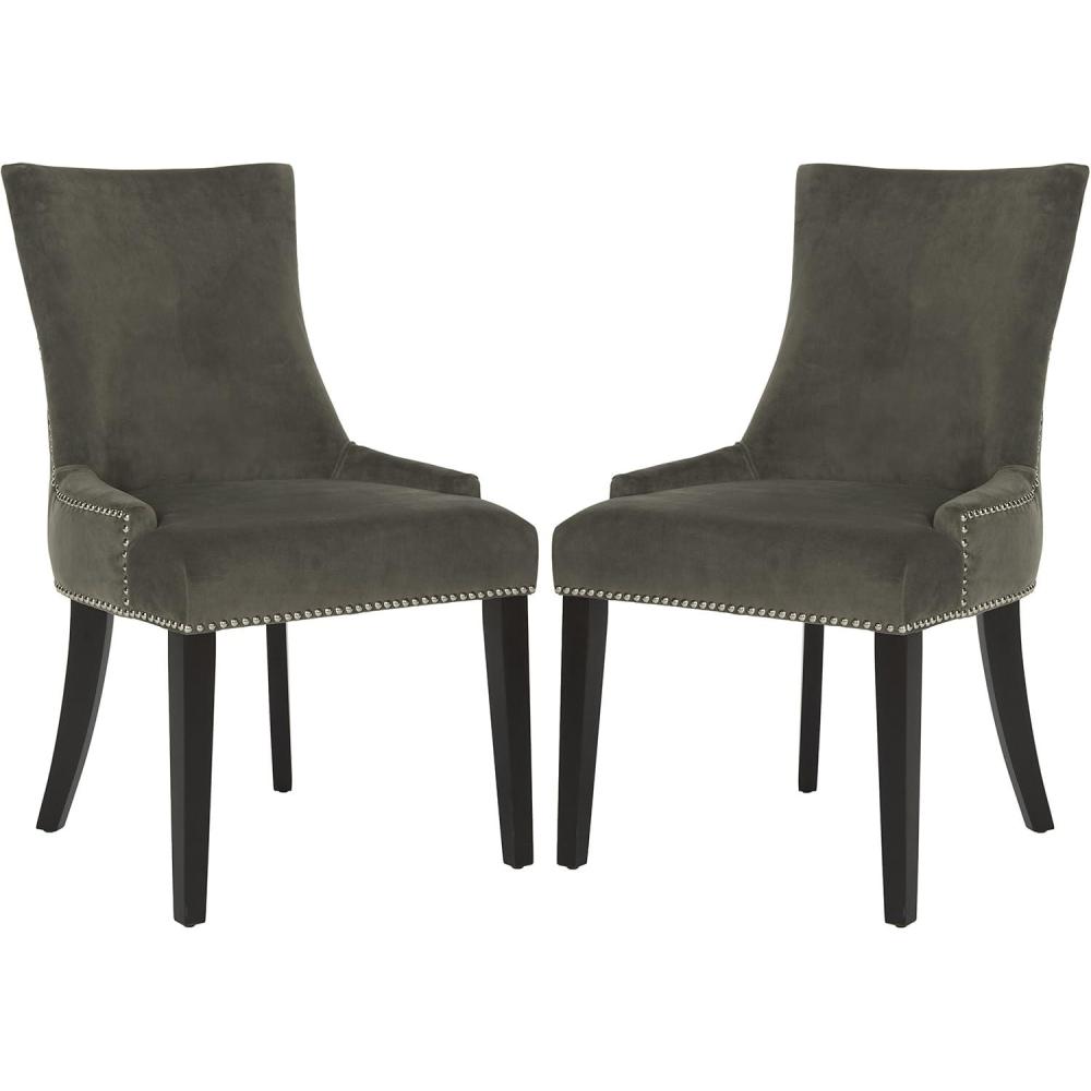 image:imageSAFAVIEH Mercer Collection Lester Dining ChairsGraphite