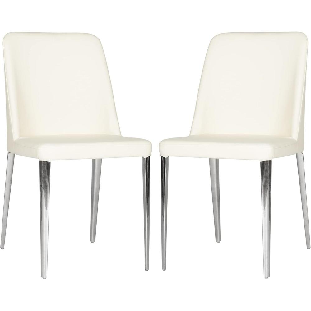 image:imageSafavieh Home Collection MidCentury Modern Baltic White Side ChairButter Cream