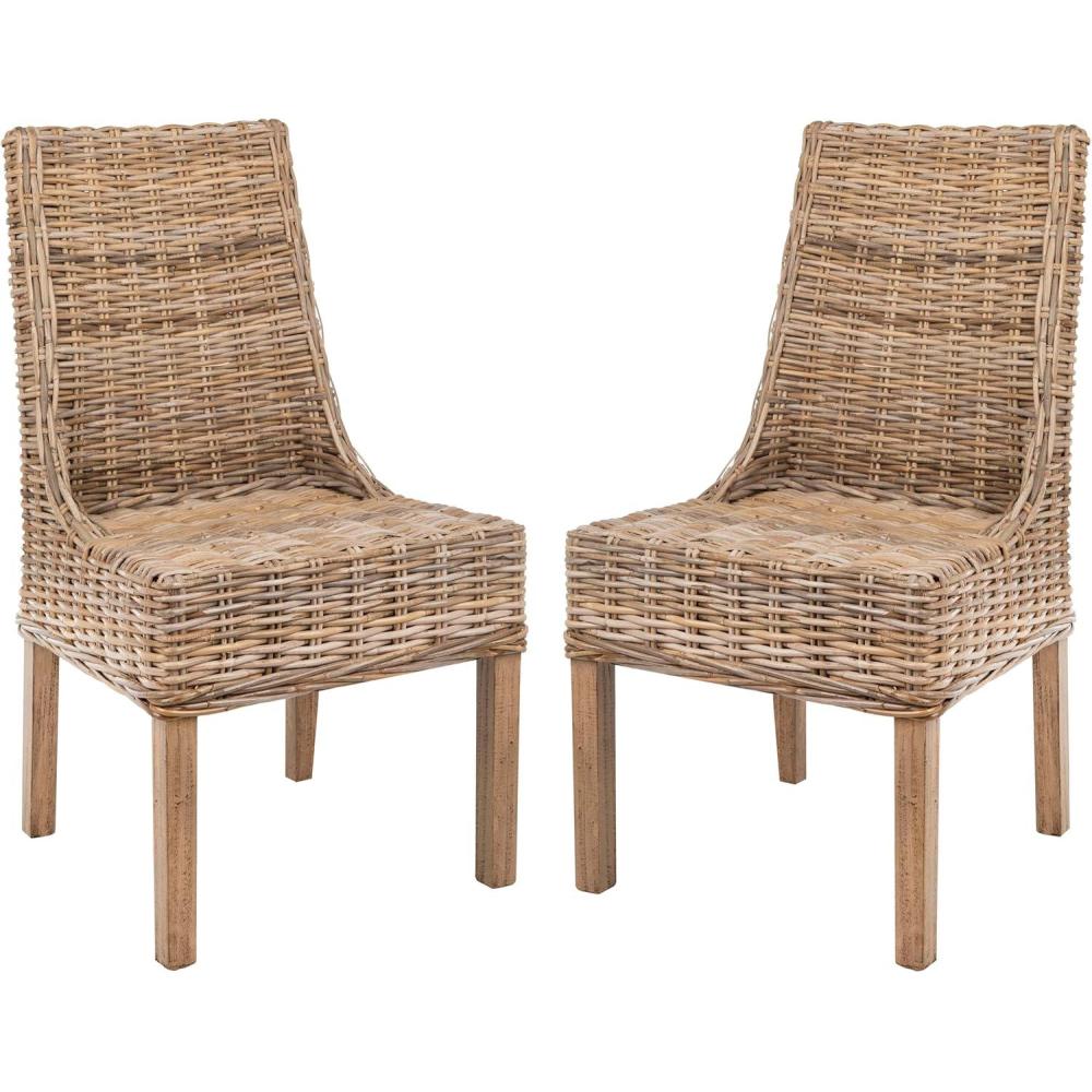 image:imageSafavieh Home Collection Suncoast Brown Dining ChairNatural