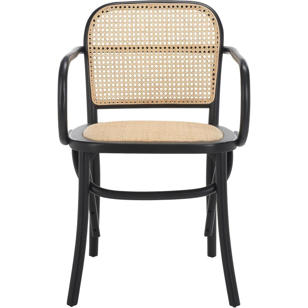 image:imageSafavieh Home Keiko White and Natural Cane Dining ChairBlack Natural