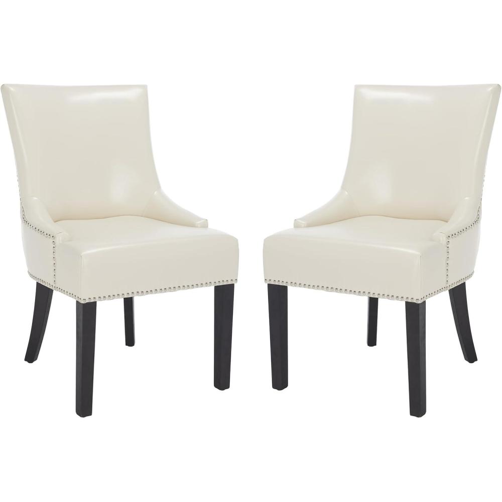 image:imageSafavieh Mercer Collection Christine Nailhead Dining Chair Set of 2Flat Cream