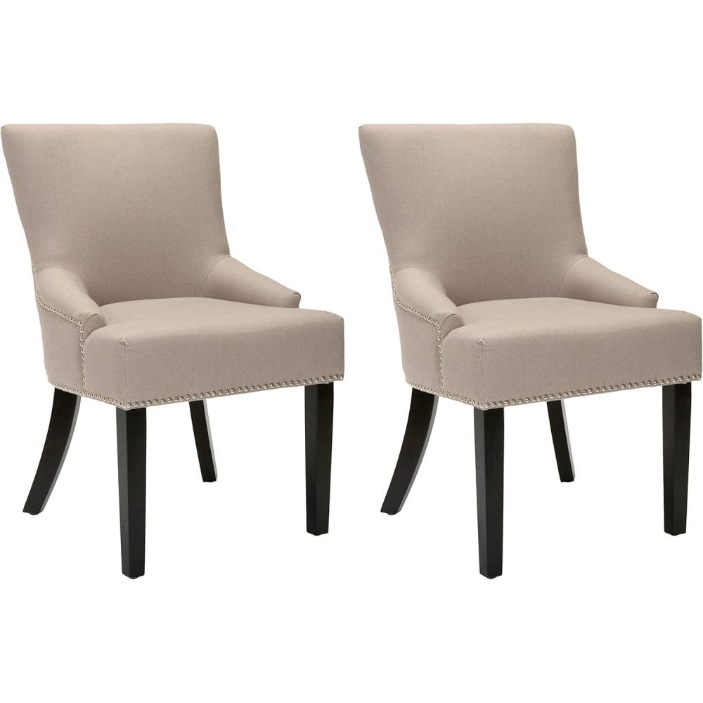image:imageSafavieh Mercer Collection Christine Nailhead Dining Chair Set of 2Taupe
