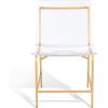 SAFAVIEH Couture Collection Bryant Clear Acrylic/Gold Dining Chair Set of 2 (Fully Assembled)
