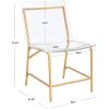 SAFAVIEH Couture Collection Bryant Clear Acrylic/Gold Dining Chair Set of 2 (Fully Assembled)