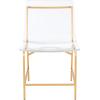 SAFAVIEH Couture Collection Bryant Clear Acrylic/Gold Dining Chair Set of 2 (Fully Assembled)