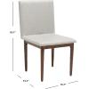 SAFAVIEH Couture Home Collection Milana Walnut Brown/Light Grey Linen Dining Chair (Set of 2) – Fully Assembled