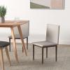 SAFAVIEH Couture Home Collection Milana Walnut Brown/Light Grey Linen Dining Chair (Set of 2) – Fully Assembled