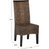 SAFAVIEH Home Collection – Ilya Brown Wicker Tall Back Dining Chair Set of 2 (SEA8017C-SET2)(Brown / Multi)