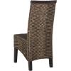 SAFAVIEH Home Collection – Ilya Brown Wicker Tall Back Dining Chair Set of 2 (SEA8017C-SET2)(Brown / Multi)