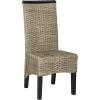 SAFAVIEH Home Collection – Ilya Brown Wicker Tall Back Dining Chair Set of 2 (SEA8017C-SET2)(Grey)
