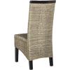 SAFAVIEH Home Collection – Ilya Brown Wicker Tall Back Dining Chair Set of 2 (SEA8017C-SET2)(Grey)