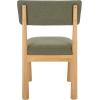 SAFAVIEH Home Collection – Koki Black & White Upholstered Dining Chair, Padded Seat & Back (DCH9222C)(Natural/Green)